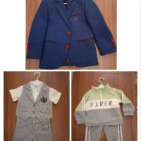 کت ترک و جلیقه بلوزو شلوارک مارک ترک وست طوسی