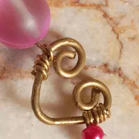 دستبند قلبی با مهره موون استون صورتی|جواهرات|اصفهان, جلالیه|دیوار