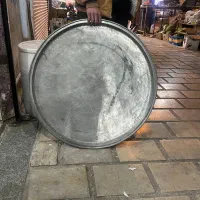 سینی مسی قدیمی مهر دار سنگین