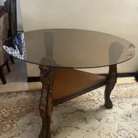 میز پذیرایی گرد مدل پایه کله شیر