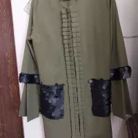 مانتو مشکی یشمی سبز آبی نفتی