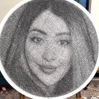 تابلو میخ و نخ چهره