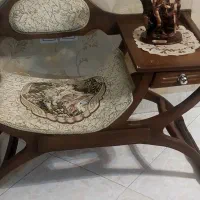 میز تلفن چوبی