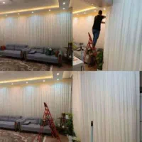 خشکشویی تخصصی انواع پرده با باز کردن رایگان پرده|خدمات نظافت|همدان, |دیوار