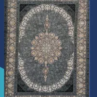 فرش ماشینی روهام کد۱۲۵۱۰ دودی نقره ای