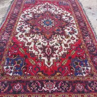 فرش دستباف تاجری۶ متری هریس.زمینه سفید