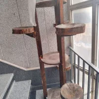 استند گلدان چوبی