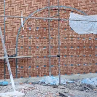 اجرای نما ی اجر نما سنگ سرامیک