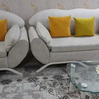 فروش مبل ۷ نفره (با روکش جدید)|مبلمان خانگی و میز عسلی|لار, |دیوار