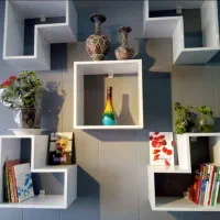شلف دیواری،طبقه،باکس ۵تیکه،دکور قفسه،کتابخانه