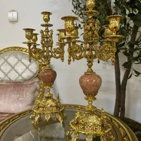 شمعدان برنز و سنگ طبیعی|چراغ خواب و آباژور|تهران, خانی آباد نو جنوبی|دیوار