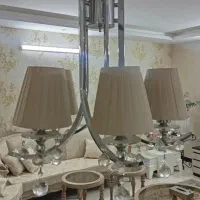 لوستر پنج شاخه استیل