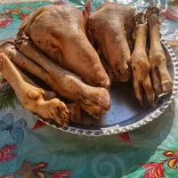 کله پاچه آماده پخت سیخ داغ شده