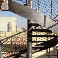پله فلزی هندی،دکوراتیو صاف،پیچ(اسپیرال)
