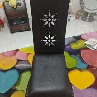 ۴ عدد صندلی جنس ام دی آف سنگین کفی چرمی