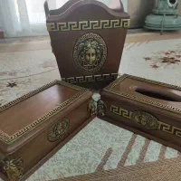 سطل و جا دستمالی و جاکاردی آنتیک جنس چوبی|ظروف سرو و پذیرایی|تهران, قیام|دیوار
