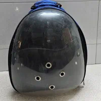 کوله‌پشتی حمل حیوانات خانگی مدل کپسولی طلق‌دار