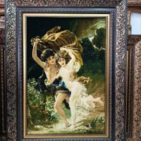 تابلو فرش دستبافت آدم و هوا/چله ابریشم نقد و اقساط