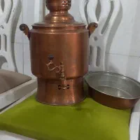 سماور و قوری و ماهیتابه مسی زنجان|کلکسیون اشیاء عتیقه|قم, شاه ابراهیم|دیوار