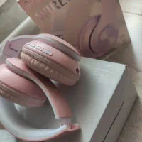 هدفون صورتی زیبا و کاملا نو