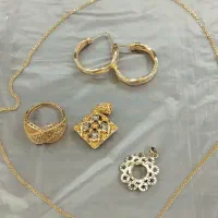پلاک طلا و گوشواره