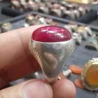 انگشتر نقره یاقوت شمش کهنه