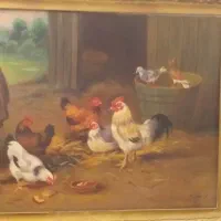 تابلوی رنگ و روغن مزرعه