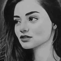 نقاشی چهره سیاه قلم