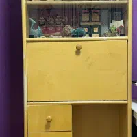 کتابخانه و میز تحریر یکتکه چوبی