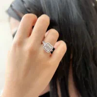 انگشتر نقره شاین طراح جذاب قالب طلا۳+۴۰بدون دستمزد|بدلیجات|تبریز, |دیوار