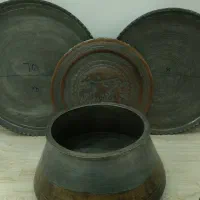 مجمعه های مسی8عدد ویک دیگ مسی|کلکسیون اشیاء عتیقه|اردبیل, |دیوار