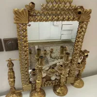 آینه شمعدان برنجی