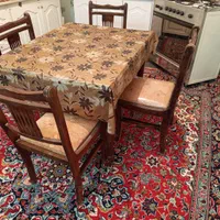 میز غذا خوری  چوب،۴نفره|میز و صندلی غذاخوری|خمین, |دیوار