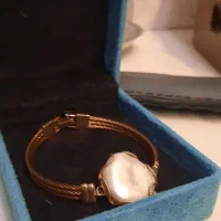 دستبند مروارید باروک و نقره