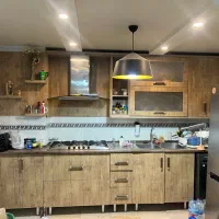 کابینت ام دی اف ۳.۵ متر با اجاق و هود