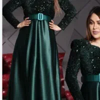 پیراهن مجلسی بلند.رنگ نقره ای.در حد نو|لباس|پلدختر, |دیوار