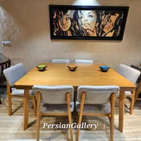 میز نهار خوری مینیمال و با صندلی راش و پارچه نانو|میز و صندلی غذاخوری|تهران, گلستان (شهرک راه آهن)|دیوار