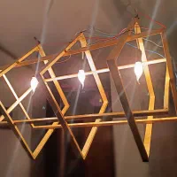 لوستر چوبی کافه|لوستر و چراغ آویز|خرمآباد, |دیوار