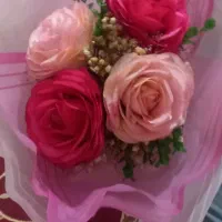 دسته گل مصنوعی ۴ شاخه رز|گل مصنوعی|تبریز, |دیوار