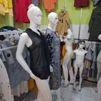 مانکن و اتاق پرو .قفسه و رگال برای پوشاک