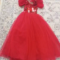 لباس عروس قرمز نو بدون استفاده بچگانه