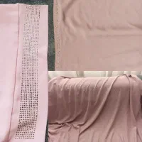 چادر رنگ صورتی چرک نگین دوزی شده دخترانه