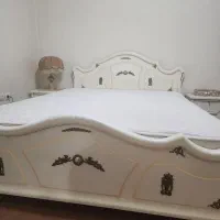 تختخواب دو نفره جنس چوب با تشکر طبی|تخت و سرویس خواب|تهران, قصر فیروزه ۲|دیوار