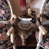 مبلمان سلطنتی ۹نفره تر تمیز رنگ استخوانی|مبلمان خانگی و میز عسلی|اسلام‌شهر, مظفریه|دیوار