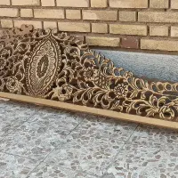 دوعدد کتیبه بزرگ چوبی