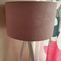 آباژور ایستاده صورتی وسفید|چراغ خواب و آباژور|همدان, |دیوار