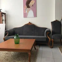 سرویس مبل کامل در حد نو وسرویس خواب رنگ چوب شیک|مبلمان خانگی و میز عسلی|تهران, دریاچه شهدای خلیج فارس|دیوار