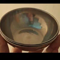 بشقاب استیل پلوخوری و بشقاب بلور میوه خوری|ظروف سرو و پذیرایی|سمنان, |دیوار