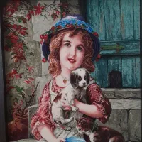 تابلو فرش دستباف مناسب هدیه جهیزیه ابریشم دار