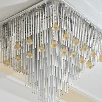 ۲ عدد لوسترسقفی کریستال در حد نو بدون لامپ